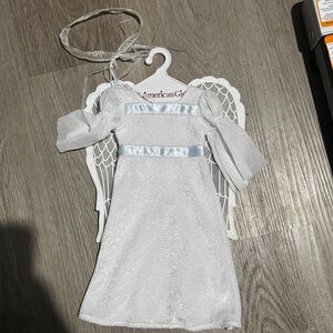 American Girl White and Silver Angel Dress w/ Headband